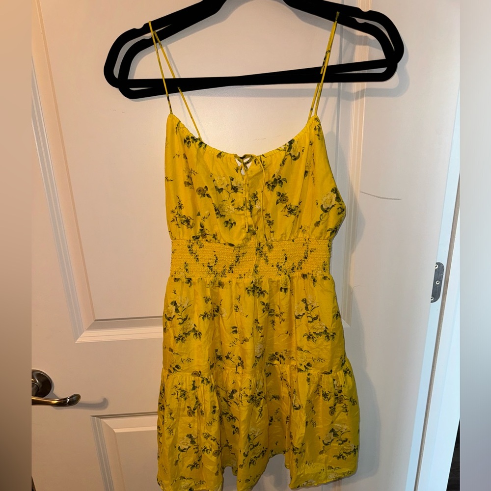 Alice + Olivia Vibrant Yellow Floral Dress